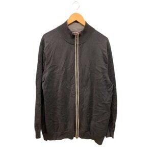 Michael Kors Men’s 1XLT Black Cotton Full‎ Zip Sweater Jacket Mock Neck